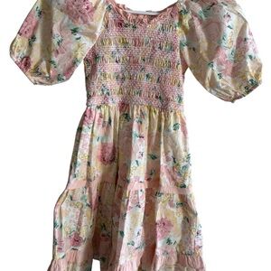 Easter Ivy City Co. Spring Floral Smocked Dress – Size 6/7